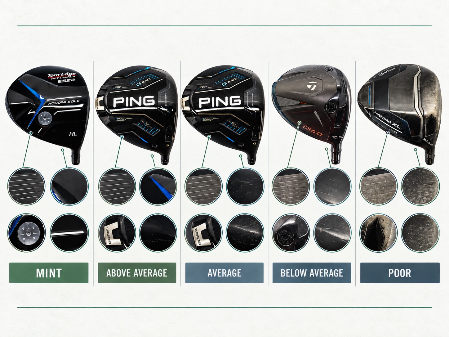 2nd Swing used golf club condition ratings explained