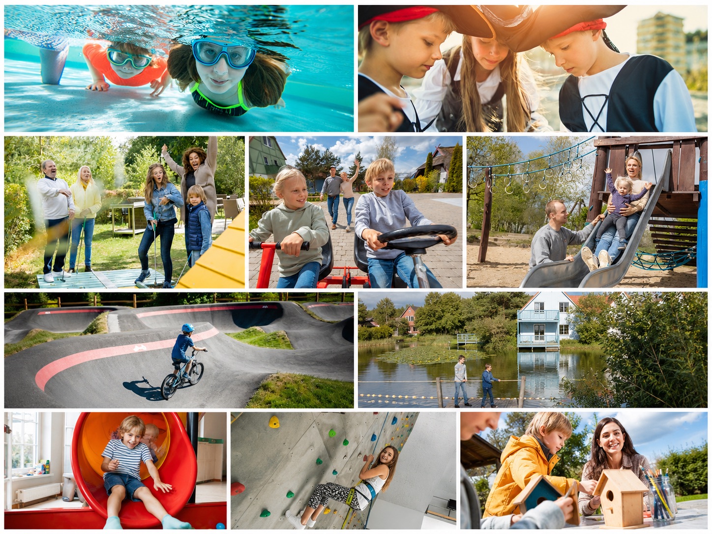 Kinder beim Spielen und Entdecken in einem familienfreundlichen BEECH Resort