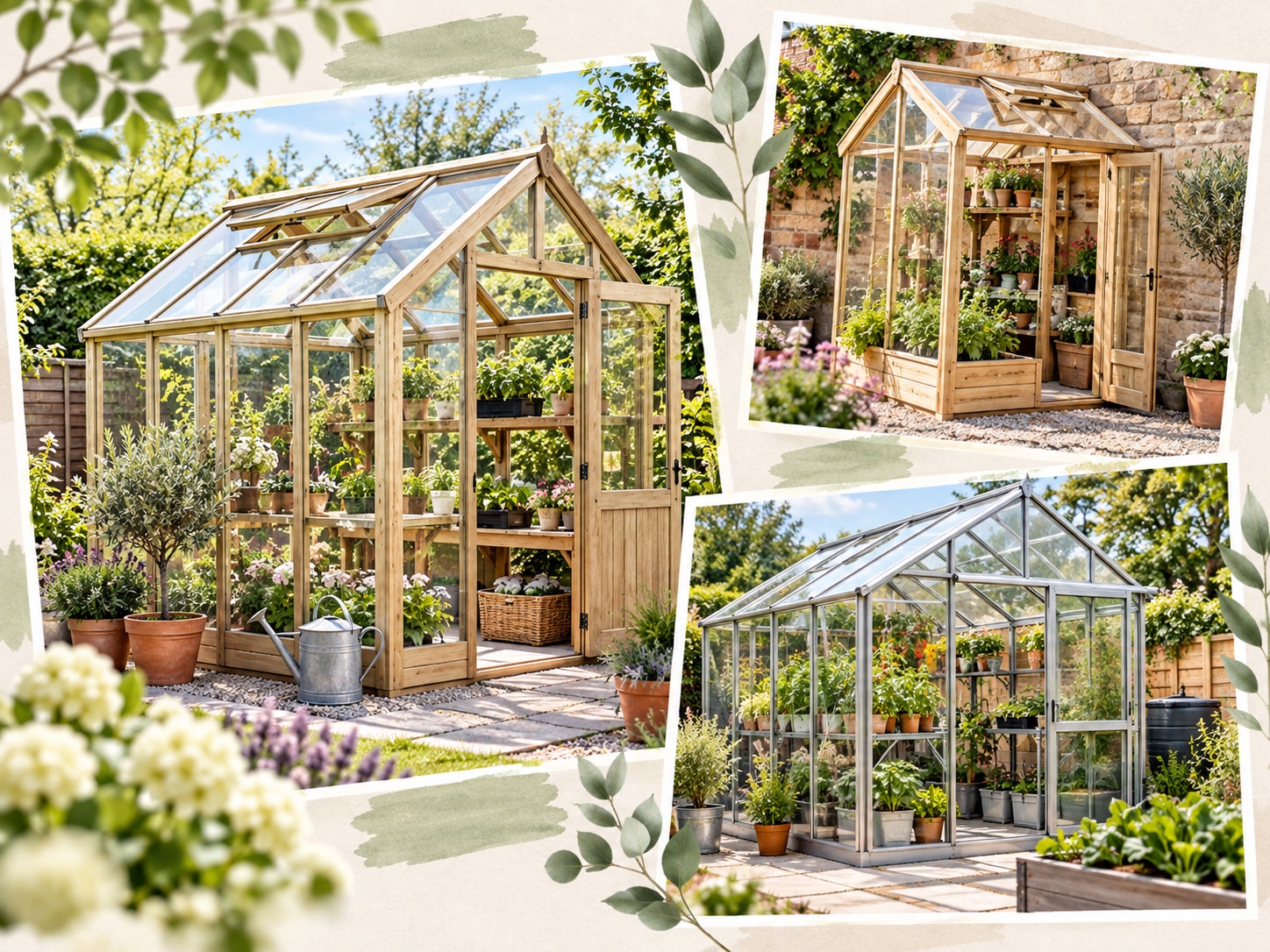 Aluminium and compact garden greenhouses from Buy Sheds Direct