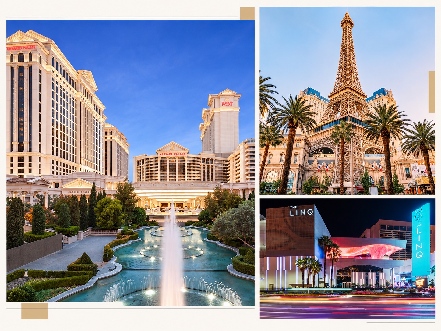 Caesars Entertainment Hotels am Las Vegas Strip mit Caesars Palace, Paris Las Vegas und weiteren Resorts