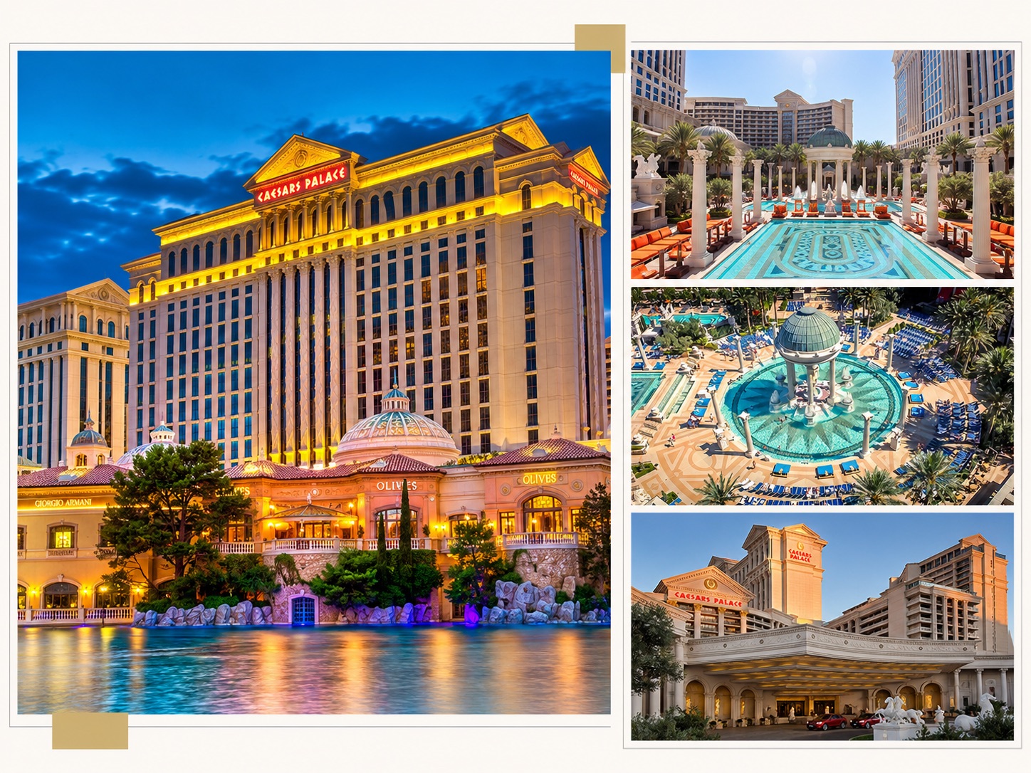 Caesars Palace Las Vegas mit charakteristischer Resort-Architektur und Hotelanlage
