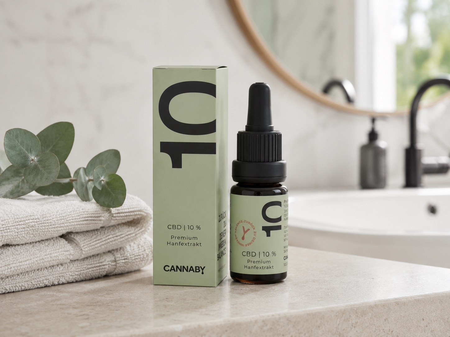 CANNABY CBD Öl 10 Prozent Breitspektrum ohne THC mit Pipette