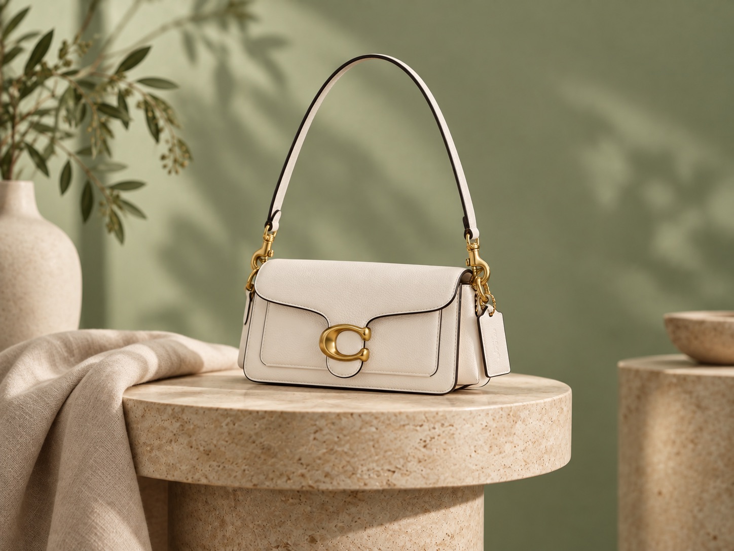 Coach Tabby Shoulder Bag 20 in polished pebble leather