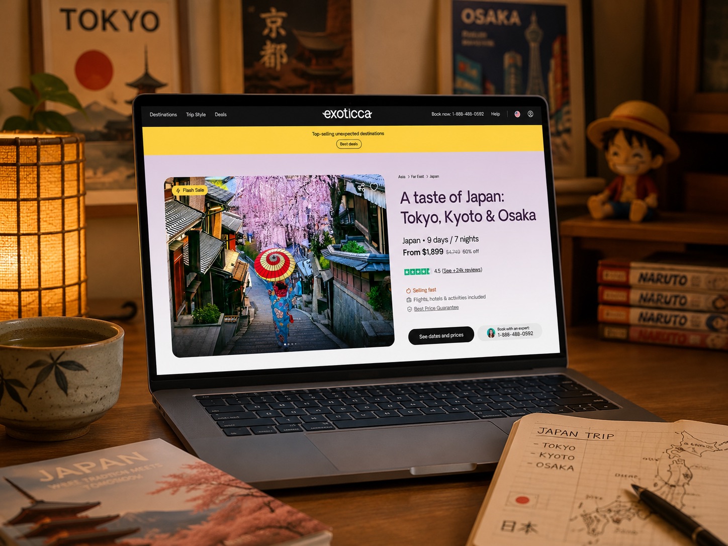 Exoticca tours — travelers visiting a temple during a guided Japan itinerary