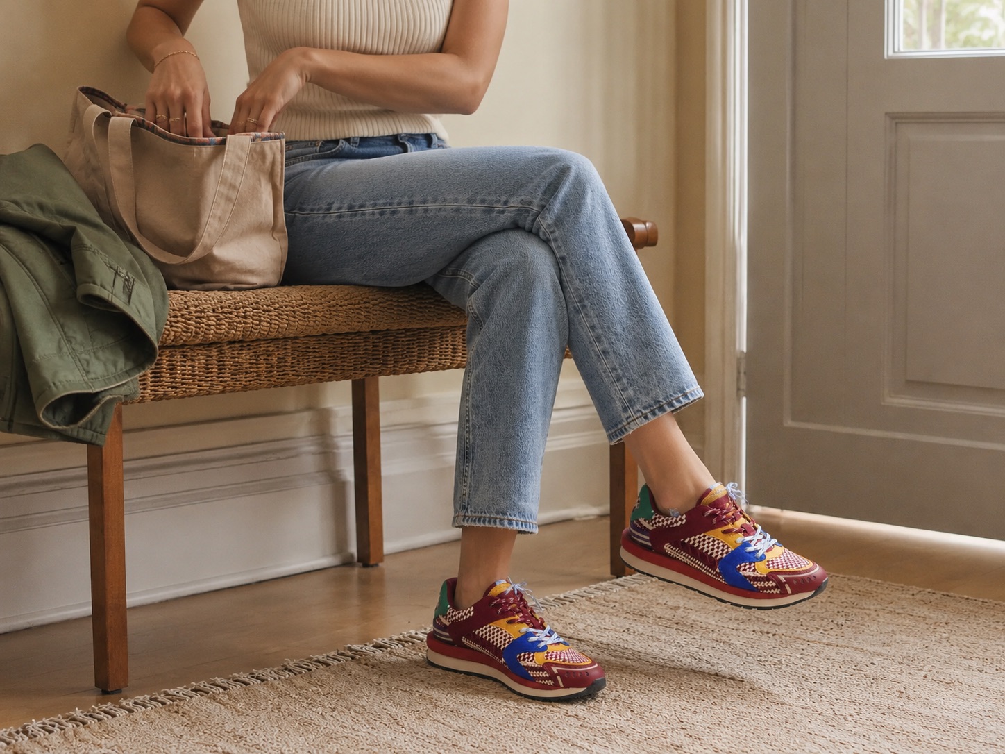 Farbenfroher FARM Rio Sneaker mit tropisch inspiriertem Muster