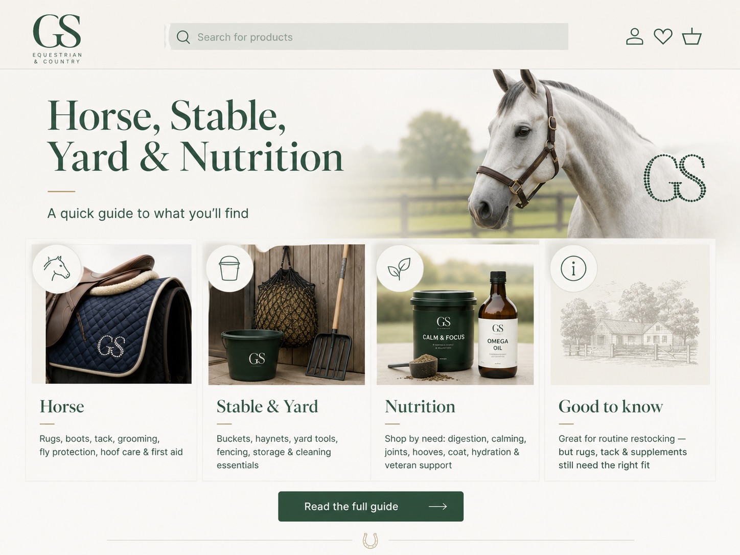 GS Equestrian review — horse rugs, grooming products, tack, yard tools, and nutrition supplies