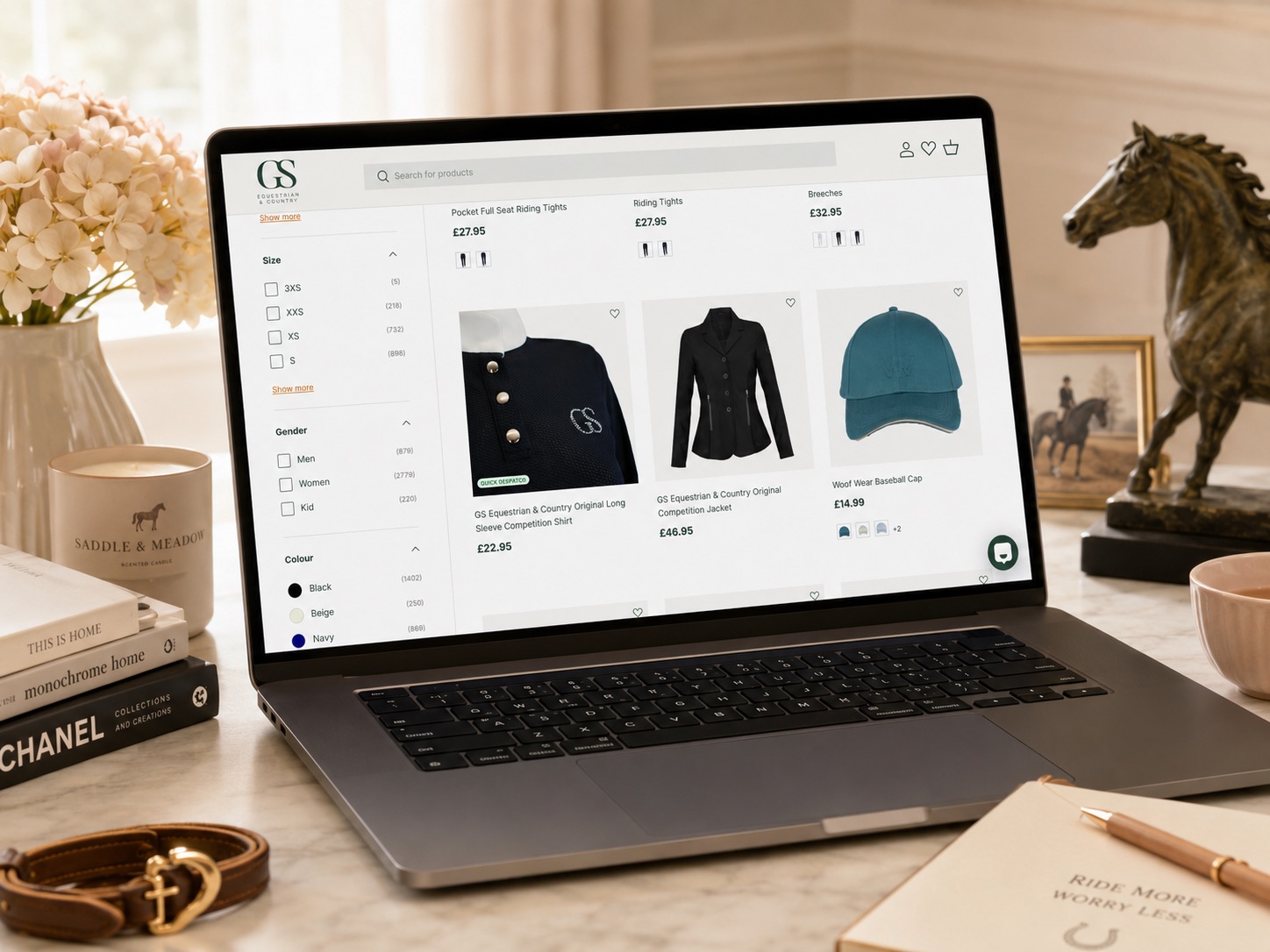 GS Equestrian review — women's, men's, and children's riding clothing, boots, and safety equipment