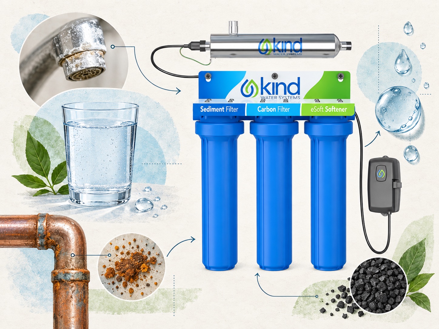 Kind Water review 2026 E-3000 whole-house water filter and salt-free softener