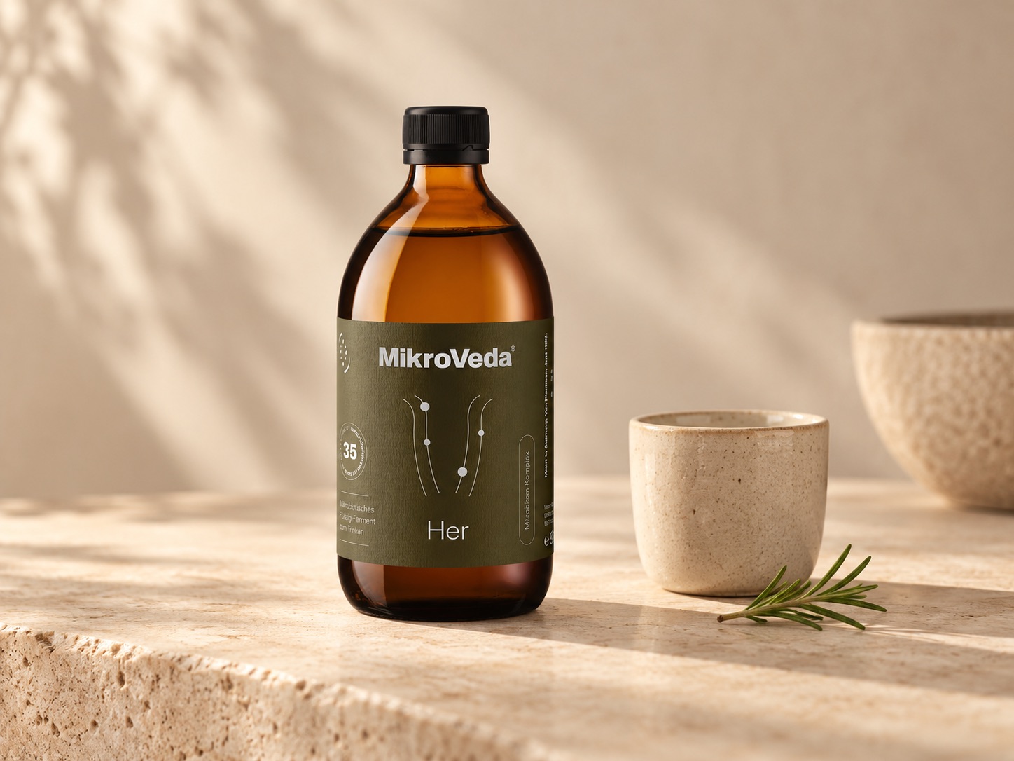 MikroVeda Her Flüssigferment mit ausgewählter Pflanzen- und Kräuterrezeptur