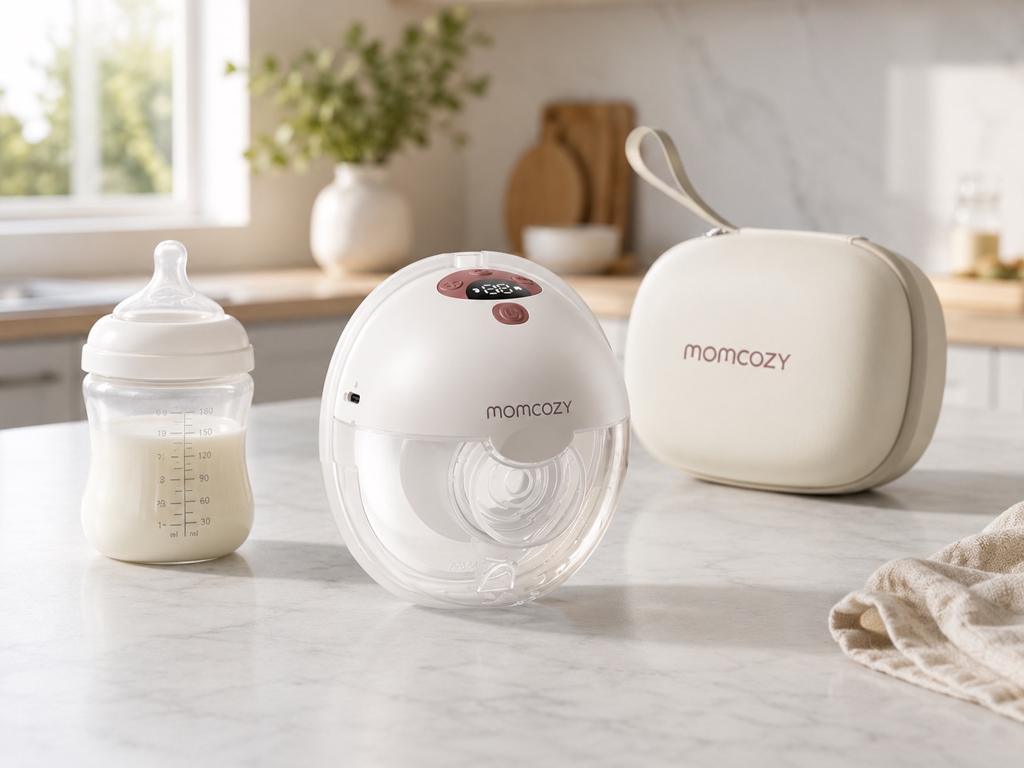 Momcozy review — M5 Smart wearable breast pump with double pump set and app