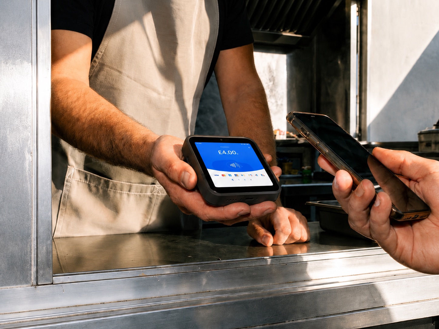 myPOS Flex handheld card payment terminal for cafés, salons and small retailers