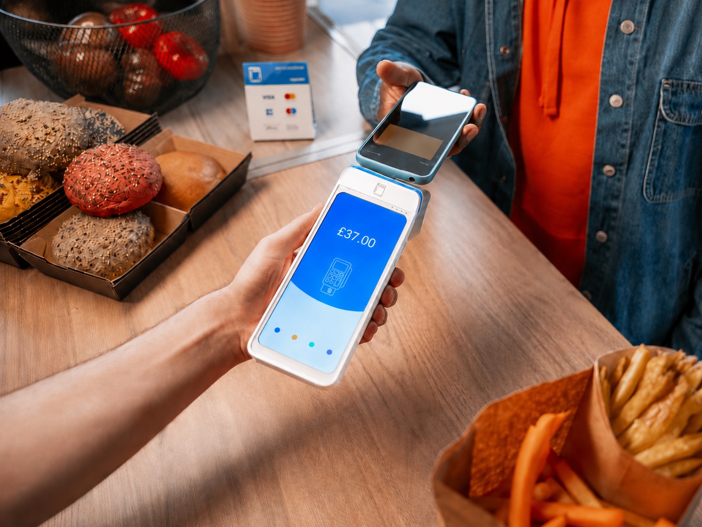 myPOS Ultra smart card terminal with touchscreen and built-in receipt printer