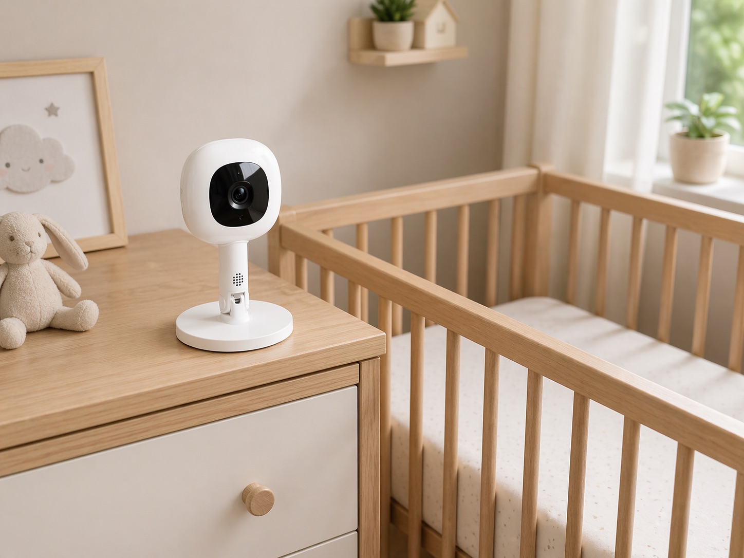 Nanit Pro Smart Baby Monitor – clean design with included cord management covers