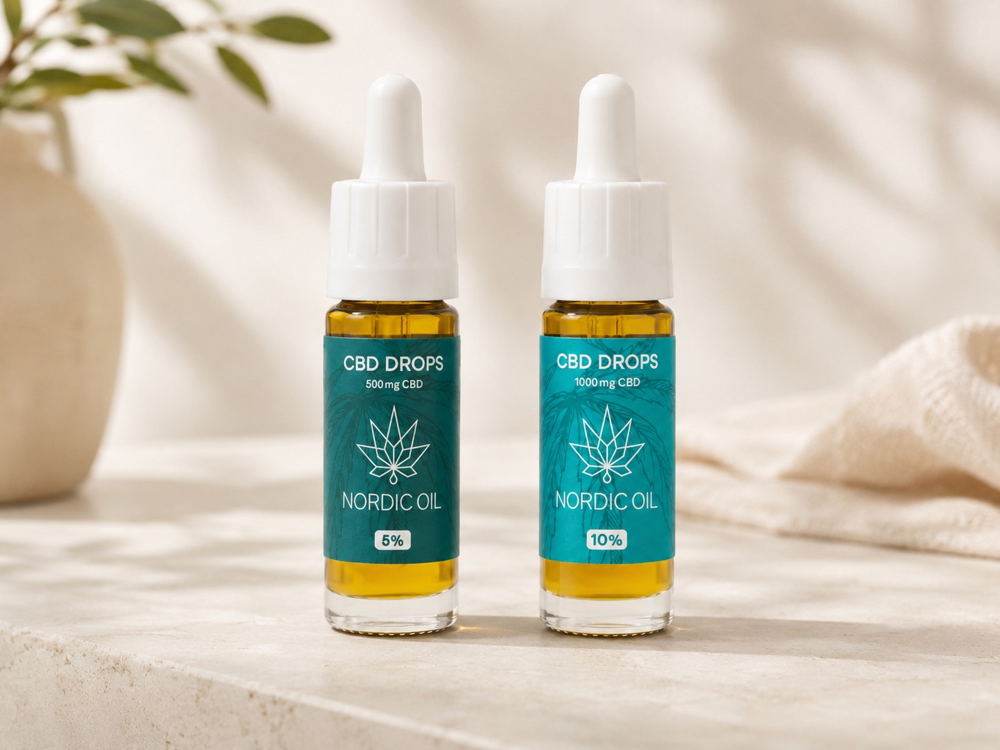 Nordic Oil CBD Öl Plus mit 5 und 10 Prozent im Vergleich