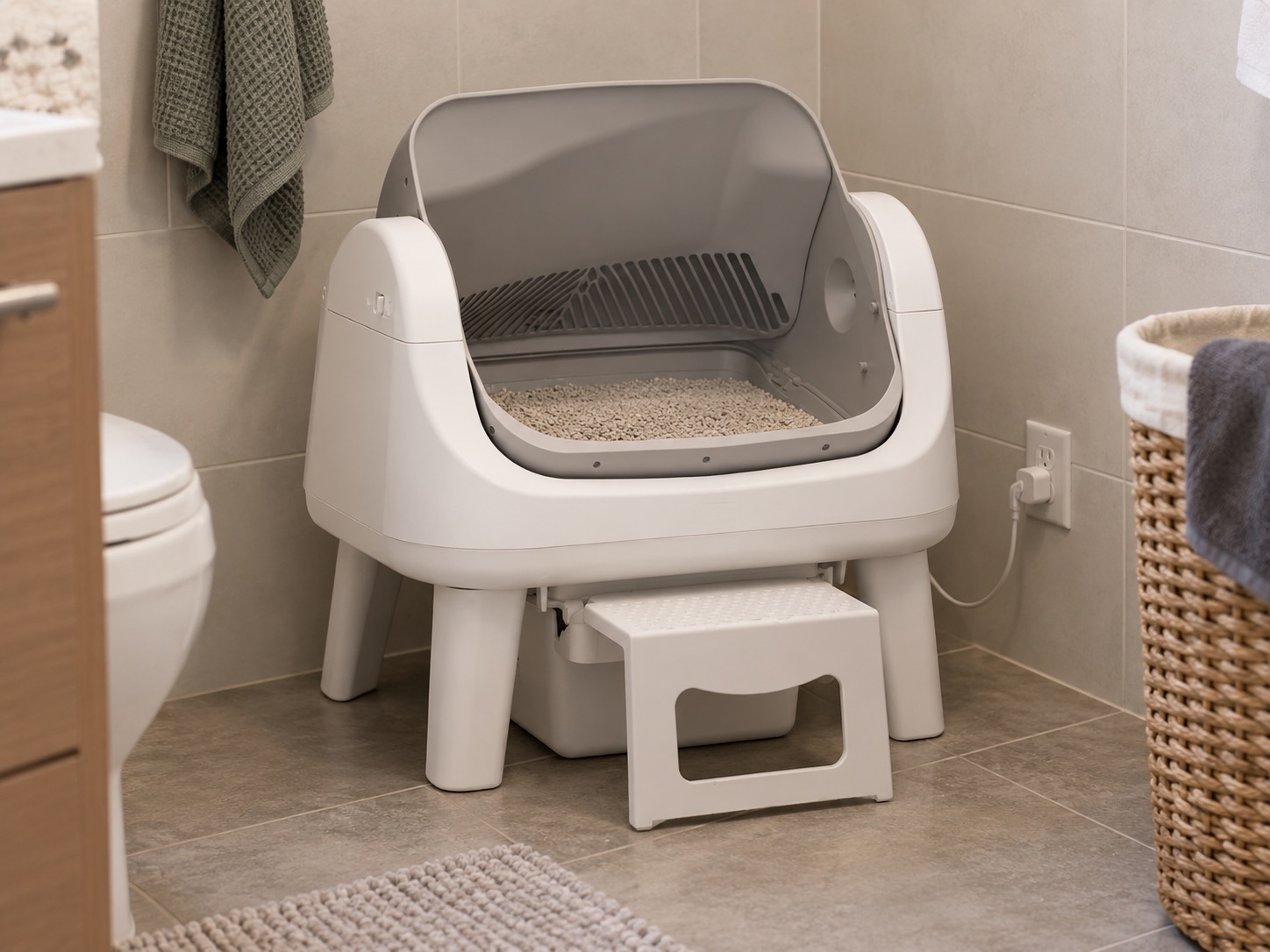 PetPivot AutoScooper 12 Lite open-top self-cleaning litter box for cats