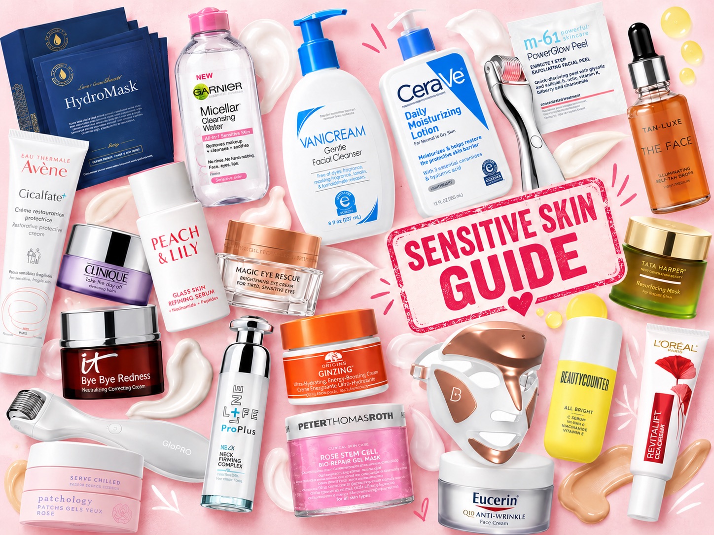 Simple skincare products for a sensitive skin routine