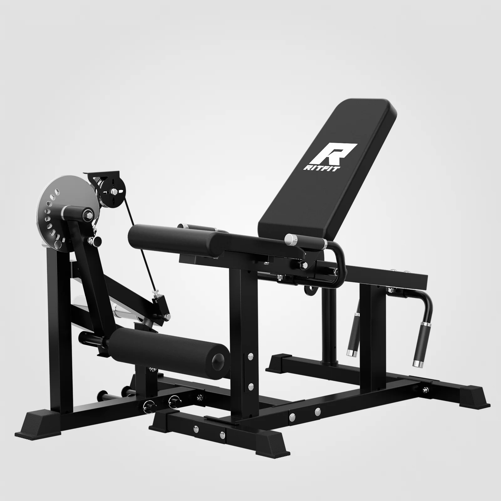 RitFit leg extension and leg curl machine for home gym strength training