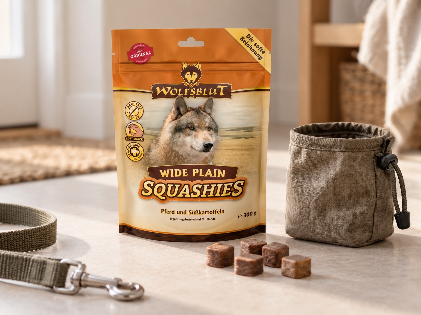 Wolfsblut Wide Plain Squashies als weiche Hundesnacks mit Pferd und Süßkartoffeln